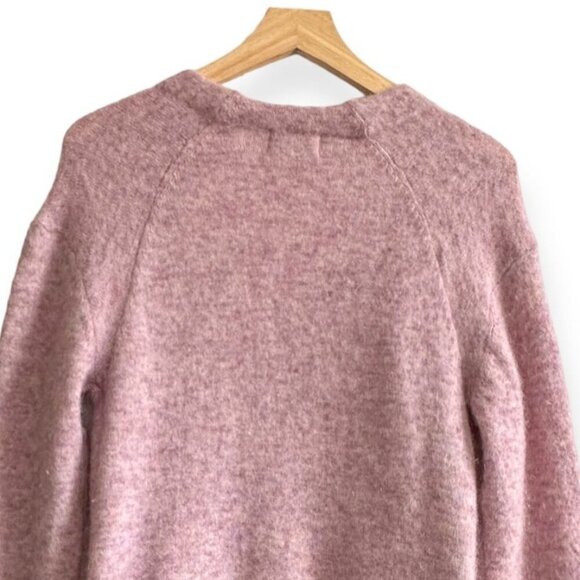 Acne Studios Mohair Wool Blend Open Front Cardigan, Size S, Dusty pink, purple - Picture 8 of 11